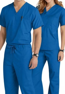 Uniformes médicos personalizados para hospitales, uniformes médicos con cuello redondo y cremallera, conjuntos de uniformes médicos para enfermeras para mujeres con logotipo personalizado - Product Image 2