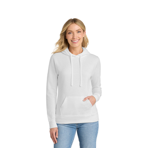 Sweat à capuche en coton mélangé pour femmes avec poches pour la salle de sport et la marque personnalisée. - Product Image 1