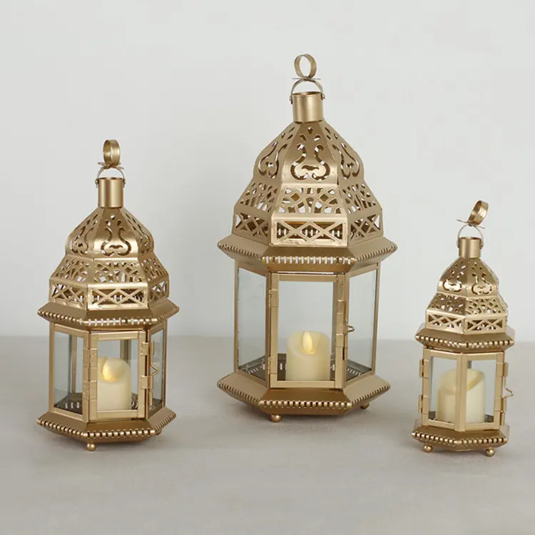 الأوروبية خمر فريد شمعة حامل ديكور المنزل رخيصة المعادن الفانوس المغربي لالشموع