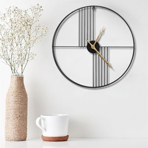 Horloge murale en métal faite à la main dernière conception avec Double fil forme Quartz motivité pour la décoration intérieure chambre salon bureau hôtel - Product Image 6