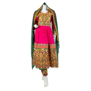 Women's High Quality Banjara Tribal Ethnic Dress Embroidered <b>Lace</b> Decoration Long <b>Sleeve</b> Flared Hem Breathable Fabric Simple - Product Image 2