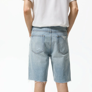 กางเกงขาสั้นผู้ชายรัดรูปวินเทจสไตล์ขาดลำลองฤดูร้อน - Product Image 4