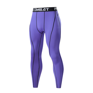 Pantalons de compression ajustés pour hommes, collants de course, équipement de gym, couche de base, leggings d'extérieur, spandex/polyester, séchage rapide, antibactérien - Product Image 5