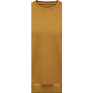 Sweat-shirt d'hiver surdimensionné à col rond pour femme, personnalisé, écologique, coupe-vent, respirant - Polyester/coton polaire 340g tricoté marron - Product Image 3