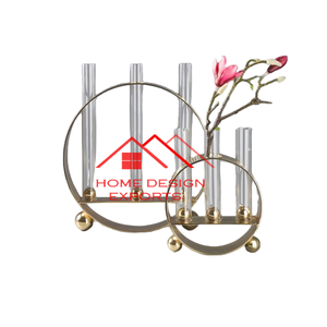 Escultura Metálica Moderna con Bola de Cristal en Metal Dorado para Decoración de Mesa en Hogar u Oficina - Product Image 2