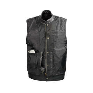 Gilet en cuir élégant et au design classique pour hommes Gilet d'extérieur décontracté et respirant de haute qualité avec poches pour la saison d'hiver pour adultes - Product Image 4