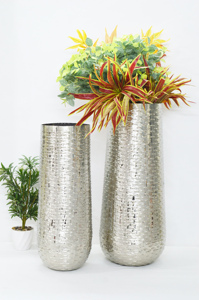 Premium <b>Textured</b> Classic Look Flower <b>Vase</b> Metal Design Premium Colourful Home Wedding Decoration Modern Style Fancy Unique <b>Vases</b> - Product Image 5