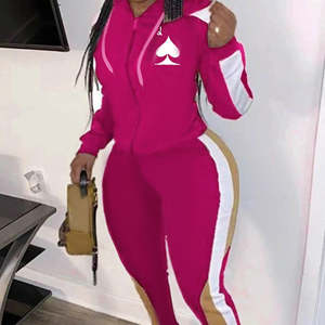 Ensemble de survêtement pour femme à capuche imprimé personnalisé, vente chaude 2025, décontracté, 2 pièces, couleur unie, respirant, séchage rapide, streetwear - Product Image 5