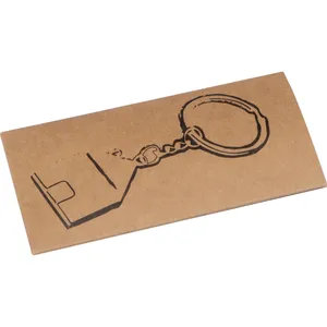 Porte-clés et mousquetons promotionnels personnalisés GILBERT, gadgets en forme de petite maison avec accessoire porte-clés - Product Image 3