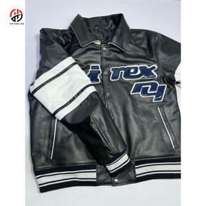 Chaqueta de Cuero Genuino de Primera Calidad, Personalizada, Elegante, Precio de Fábrica al por Mayor, Marca Avirex, Superventas - Product Image 4