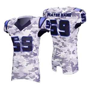 Maillots de football américain personnalisés de haute qualité 100% polyester respirant à séchage rapide Taille plus pour hommes adultes Impression numérique personnalisée - Product Image 5