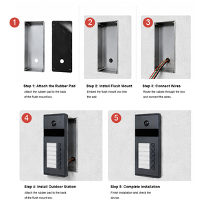 Solution d'interphone intelligent Hiwink, vidéophone IP avec écran IPS de 7 pouces, interphone bidirectionnel, vidéophone IP65 - Product Image 4