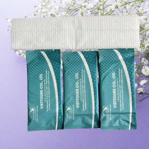 Paquete individual de toallitas húmedas de tamaño de viaje no tejidas para limpieza postcomida, hipoalergénicas, de uso fácil, Etiqueta Privada, fabricante de Vietnam - Product Image 6