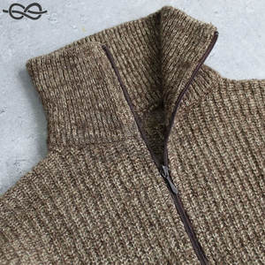 Pull bleu marine minimaliste à fermeture éclair quart personnalisable sweat-shirt mode hiver respirant pour votre marque fabrication OEM - Product Image 5