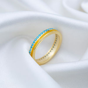Orange Enamel Design <b>Turquoise</b> Stone Band <b>Ring</b> Turkish Handmade Wholesale 925 Sterling Silver Jewelry - Product Image 4