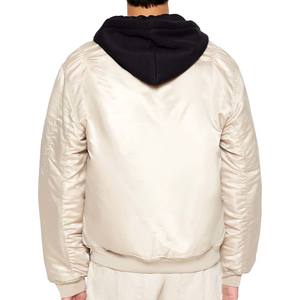 Chaqueta de gran tamaño personalizada para hombre poliéster Boxy Fit chaquetas Vintage parche bordado personalizado sudaderas con capucha chaqueta fabricante - Product Image 3