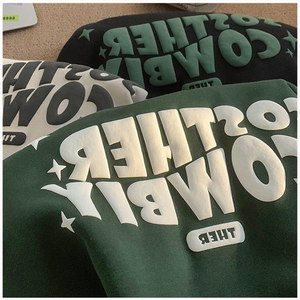 เสื้อฮู้ดผ้าฝ้ายเทอร์รี่100% พิมพ์ลายความร้อนสำหรับผู้ชายผู้หญิงเสื้อฮู้ดแบบสวมหัวเสื้อฮู้ดและสเวตเตอร์500แกรม - Product Image 2