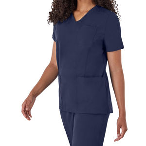 Summer Hospital Scrubs Nursing Uniform Manufacturer Five <b>Pocket</b> V-Neck Hospital Uniform Nurse Medical Scrub Top for Men - Product Image 2