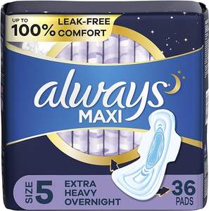 always Untra/always Discreet/Always Maxi Overnight <b>Pads</b>, Size 4, Overnight, Unscented, 48/ Always <b>Pads</b> Ultra Night and Day - Product Image 5