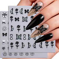 Autocollants pour ongles en gel non toxique avec impression en relief 5D sur le thème du printemps et de l'été, logo personnalisé, autocollants pour ongles, décalcomanies pour ongles, sûrs pour la création de motifs d'ongles DIY