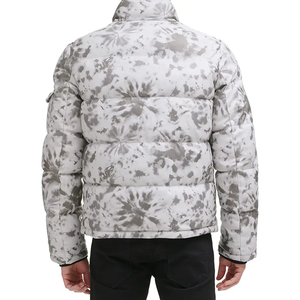 Veste matelassée à capuche imperméable en toile noire de haute qualité personnalisée pour hommes, hiver - Product Image 3
