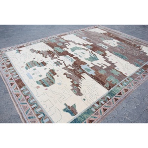 Tapis turc surdimensionné 9,1 x 12,6 pieds, tapis oriental vintage brun - Product Image 3