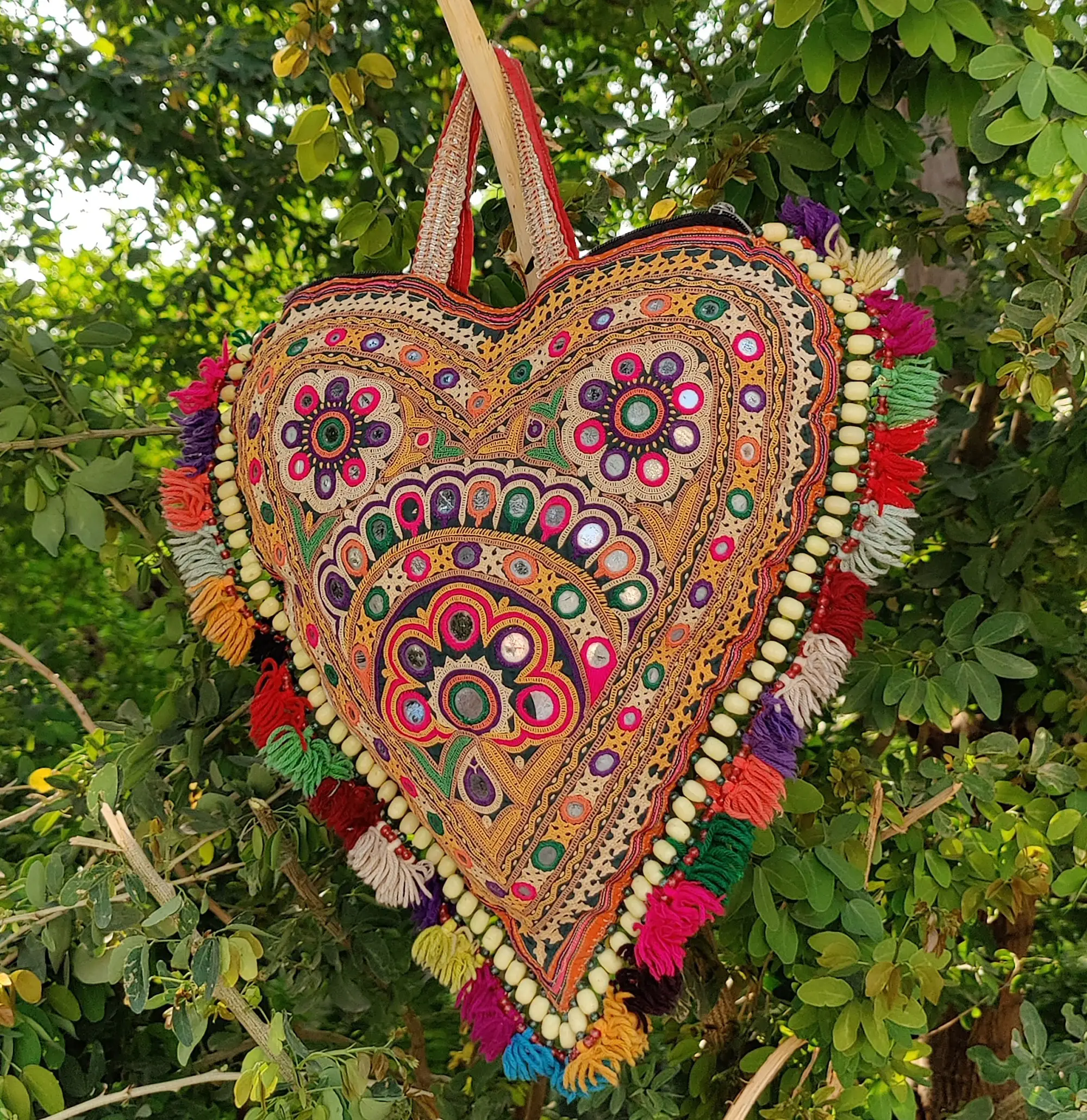 Indische Tasche Banjara Patch Work Handmade Kantha genähte Frauen Schulter Tribal Bohemian Handtasche Jhola Tasche