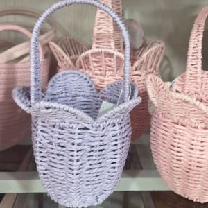 Meilleure vente panier de rangement en forme de fleur de tulipe au design festonné pour la décoration de la chambre d'enfant, décoration de Pâques, décoration de printemps, vente en gros - Product Image 2
