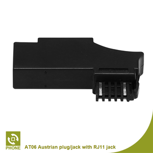 Adaptateur de téléphone prise autrichienne vers prise RJ11 en plastique ABS noir - Product Image 3
