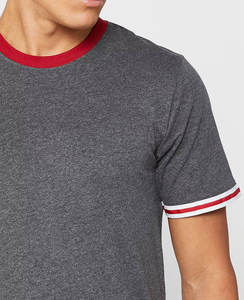 T-shirt vierge en gros en vrac personnalisé 100% coton T-shirt impression logo pour hommes t-shirts unis imprimés blanc noir t-shirts - Product Image 4