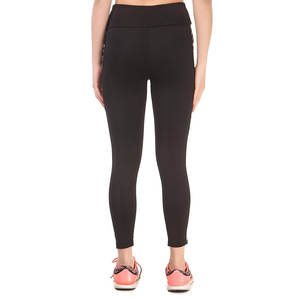 Mallas deportivas con estampado de tigre de cintura alta para mujer, pantalones de Yoga de cintura media con logotipo personalizado, mallas de entrenamiento de seda sin costuras - Product Image 2