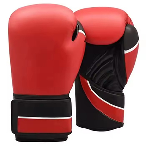 Gants de boxe personnalisés de couleur pure gants de boxe en cuir PU de poinçonnage d'entraînement - Product Image 1