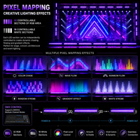Barre LED linéaire stroboscopique extérieure 450W IP65 RGB+Blanc avec mappage de pixels, éclairage de scène DMX512 pour concerts et événements