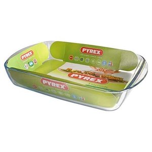 Plat à four en verre borosilicate Pyrex 40x27x7cm, compatible four et micro-ondes, transparent, passe au lave-vaisselle - Product Image 2