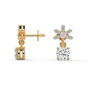 ต่างหูเพชรเลี้ยงในห้องปฏิบัติการ ของขวัญวันครบรอบสำหรับเธอ - Product Image 1