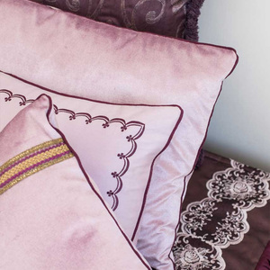 Màu Tím Satin Ren Jacquard Mô hình bộ đồ giường đám cưới thiết lập tùy chỉnh thiết kế cho vua Kích thước Bridal quà tặng cho các nhà bán lẻ - Product Image 5