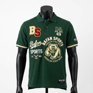 Camiseta polo premium de algodón 220 GSM para hombre, verde oscuro, con logotipo bordado, diseño personalizado, camisetas polo para hombre - Product Image 1