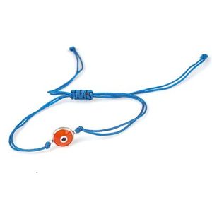 Braccialetto con Cordoncino e <span class=keywords><strong>Perline</strong></span> Occhio Turco in Argento Sterling 925, Design Incorniciato <span class=keywords><strong>per</strong></span> Regali - Product Image 3
