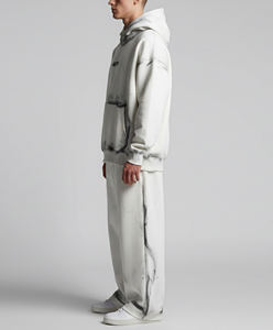 ชุดเซ็ตสองชิ้นทรงโอเวอร์ไซส์แบบย้อมสีเอซิด สไตล์สตรีทแวร์ เสื้อฮู้ดดี้ทรงหลวมและกางเกงขายาวทรงสเวตแพนท์สำหรับผู้ชาย - Product Image 3