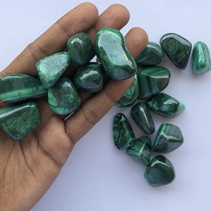 20mm 30mm malachite naturelle pierre semi-précieuse polie taille libre pépites de pierres précieuses en gros prix d'usine fabricant - Product Image 2