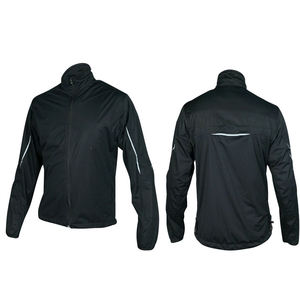 Veste de pluie imperméable en toile réfléchissante haute visibilité OEM pour les sports de plein air, fermeture éclair avant, motif uni, streetwear - Product Image 4