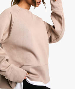 Sweat-shirt surdimensionné pour femme, pull à capuche, coupe ample, manches longues, haut streetwear chaud en coton et polaire pour tenue décontractée - Product Image 4