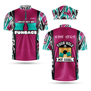 PERSONNALISEZ LES MAILLOTS DE CORNHOLE AVEC UN TOUT SUBLIMÉ AVEC UN STYLE 3/4 ET AUSSI DE COL O - Product Image 6