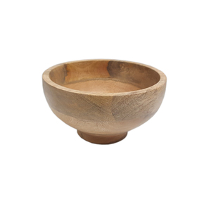 Juego de 3 cuencos redondos de madera de mango de color natural para servir, ensaladera de gran tamaño para cocina y decoración de bodas personalizada - Product Image 5