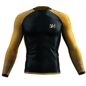 New OEM Accept Neck Long Sleeve Lightweight <b>Rash</b> <b>Guard</b> UV50+ Protection for MMA Training Customized Logo Printing High Quality - Product Image 4