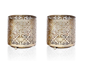 Handmade Iron <b>Tealight</b> Candle Holder Set Latest Arrival Irregular Shape Fancy Home Decor Includes Three Pieces for Christmas - Product Image 5