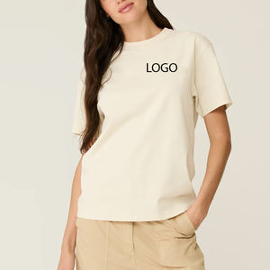 Camiseta Básica de Cuello Redondo para Uso Diario, Fabricante Mayorista, Color Sólido, Moda Urbana, Cómoda, Ligera, Manga Corta - Product Image 1