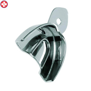 Plateau solide supérieur avec jante Ensemble de plateaux d'empreintes dentaires en acier inoxydable de 3 tailles - Product Image 2