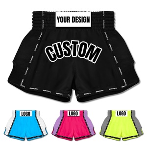 การพิมพ์แบบกำหนดเอง MMA grappling กางเกงขาสั้นโพลีเอสเตอร์สแปนเด็กซ์ผู้ชายมวยไทยเตะมวยกางเกงขาสั้นศิลปะการต่อสู้ DP จัดส่ง - Product Image 1