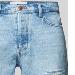Pantalones cortos de mezclilla de carga informales de moda de verano de alta calidad 6 bolsillos OEM servicio transpirable patrón sólido estilo Streetwear - Product Image 5